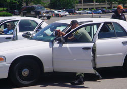 Officer in action