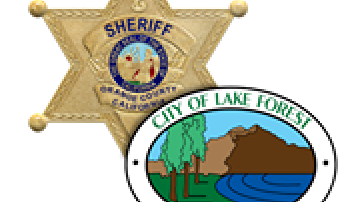 Sheriff's badge and City of Lake Forest December 20, 1991 sticker