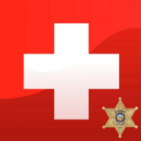 Red Cross and Sheriff's Badge