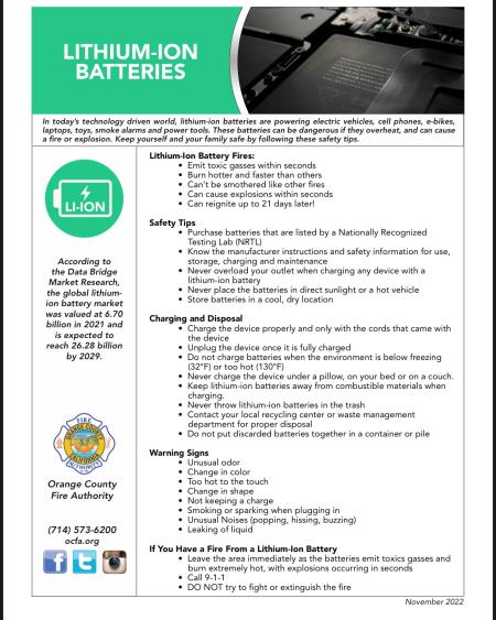 Lithium-ion batteries information